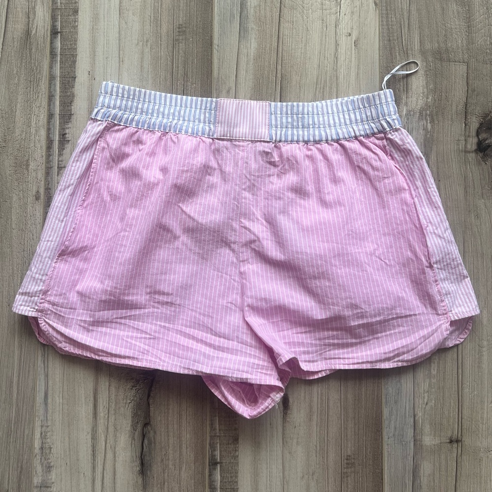Zara Pink Blue and White Boxer Shorts